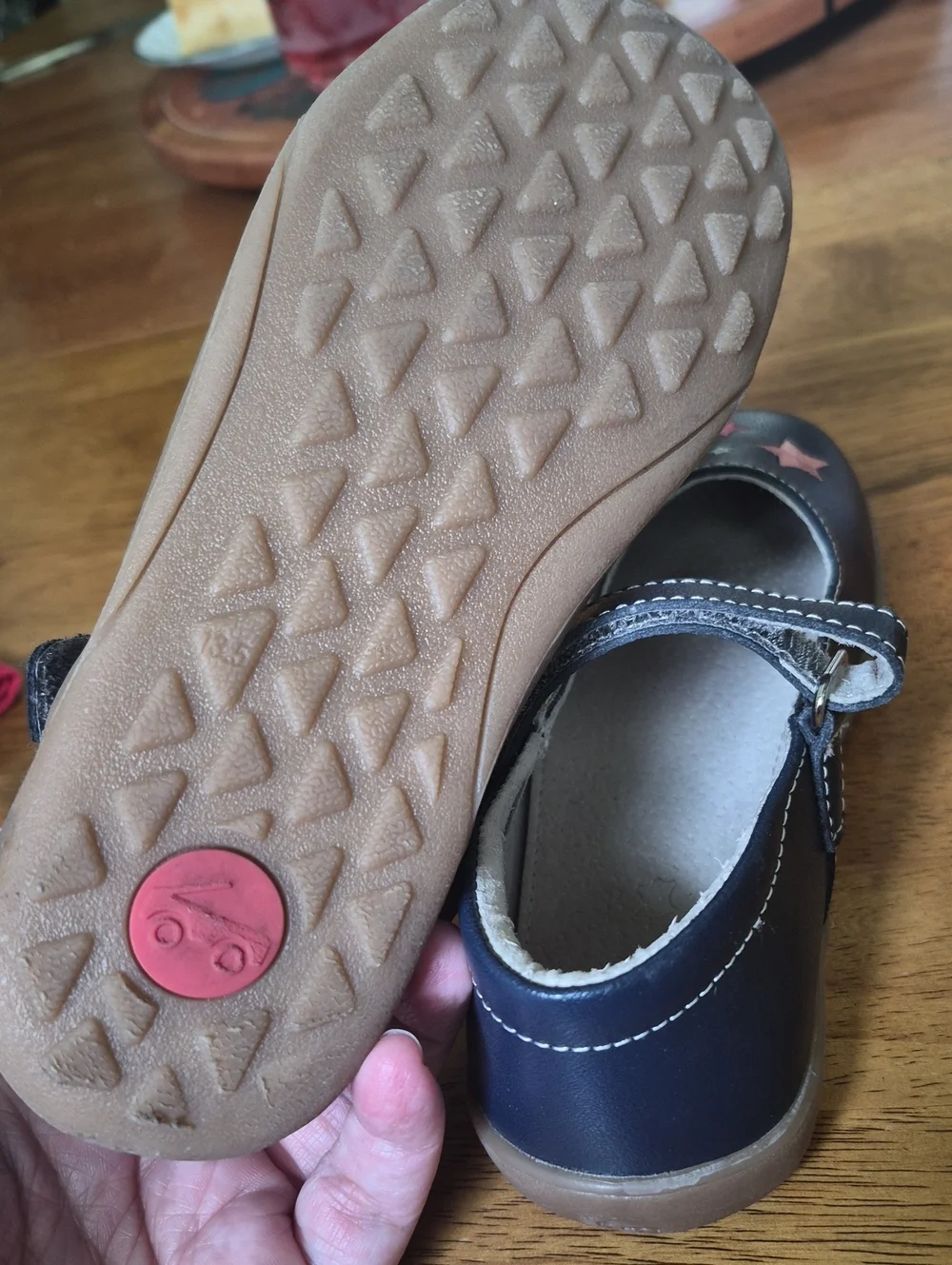 New • See Kai Run Ginny Leather Navy Star Mary Jane Shoes